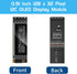 YELUFT 4pcs 0.91 Inch I2C 128 32 SSD1306 3.3V~5V Pi/ESP32 Pre-Soldered OLED Display Module with Protective Case x Pixel