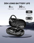 Open Ear Bluetooth 5.3 Headphones, 30H Playback, Lightweight Wireless Earbuds with Ear-Hook for Running, Black