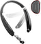 AMORNO Foldable Bluetooth Headphones, Wireless Neckband Headset with Retractable Earbuds, Sweatproof Noise Cancelling