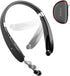 AMORNO Foldable Bluetooth Headphones, Wireless Neckband Headset with Retractable Earbuds, Sweatproof Noise Cancelling