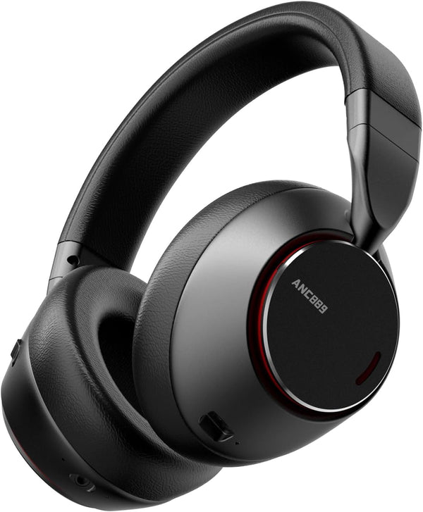 Hybrid Active Noise Cancelling Headphones with Microphone, HiFi Stereo Over-Ear Headphones, Deep Bass