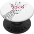 PopSockets PopGrip: Giraffe wearing Hot Pink Glasses Swappable Grip for Phones & Tablets