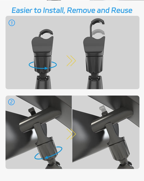 Oceavity 2026 360 Upgraded Rear View Mirror Phone Holders for Your Car, Multi-Directional Dual Rotatable Adjustment