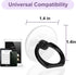 Cell Phone Ring Holder, Transparent 360° Rotation Finger Ring Stand, Clear Kickstand for Phones and Tablets