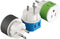 OREI Israel, Palestine Power Plug Adapter with 2 USA Inputs - Travel 3 Pack - Type H (US-14) for Cell Phones, Laptop,