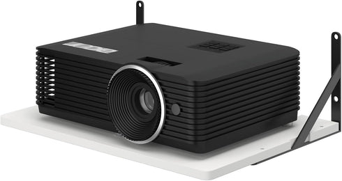 AREAJD Black White Small Mini Projector Shelf for Wall, Cable Box / Router