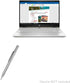 BoxWave FineTouch Stylus Pen for HP Pavilion x360 Convertible 2-in-1 (14"), Super Precise - Metallic Silver