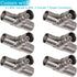 Warmstor 6-Pack 3-Way Female to Female BNC Adapter Splitter - Connector for Antenna, CCTV, DVR, Camera
