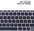 HRH Black Silicone Keyboard Cover Skin for MacBook Pro 13" A1708 A1988 No Touch Bar & MacBook 12" A1534