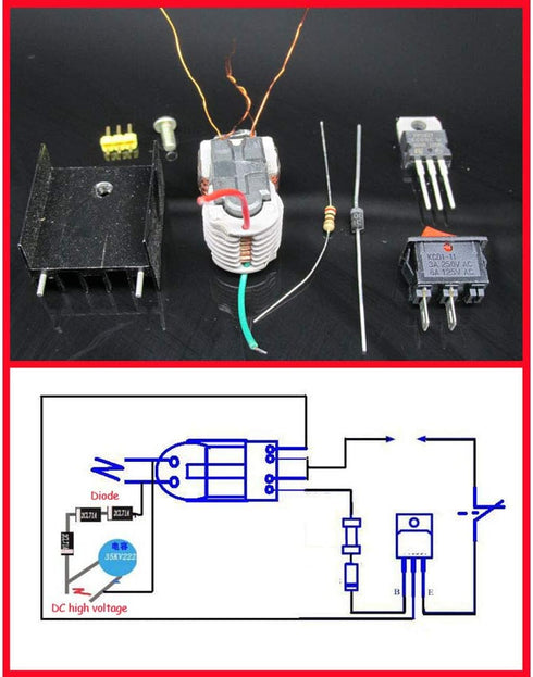 15KV Boost High Voltage Generator - High Frequency Transformer Inverter Arc Igniter Coil Module, 2 Sets (Include PCB
