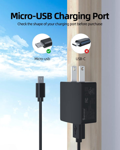 Micro USB AC Charger for Jabra Earbuds Elite Active 65t, Evolve 65 75 UC, Wireless Bluetooth Speaker