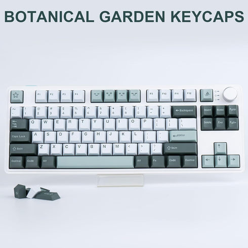 Double Shot Botanical Keycaps 173 Keys - Cherry Profile PBT Custom Keyboard Keycaps Set with 7u Spacebar for Mechanical