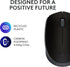 Logitech M170 Wireless Mouse for PC, Mac, Laptop, 2.4 GHz with USB Mini Receiver, Ambidextrous - Black