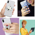 3 Pack/Multifunction Cell Phone Stand Holder and Grip, White Cute Foldable Kickstand Mount for Smartphones
