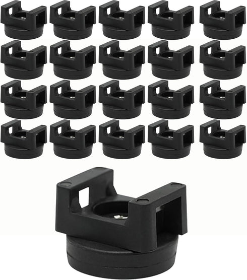 Mefape 20Pcs Magnetic Zip Tie Mount, Cable Zip Tie Base Wire Clips for