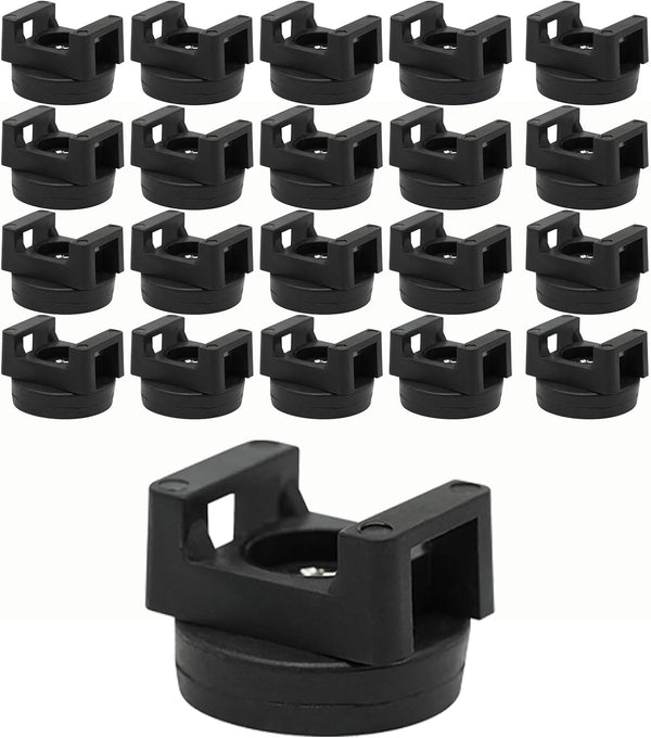 Mefape 20Pcs Magnetic Zip Tie Mount, Cable Zip Tie Base Wire Clips for