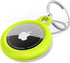oakxco Neon Green Airtag Keychain Silicone Holder with Key Ring, Cute Accessories for Kids, Luggage, Car Dog Collar,