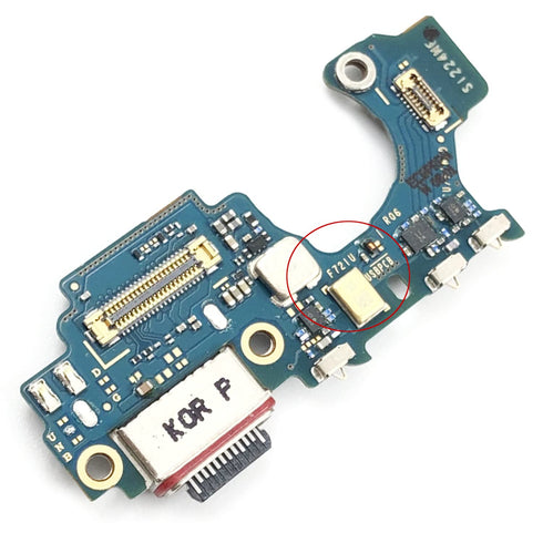 USB Charger Charging Port Plug Mic Microphone PCD Board Flex Cable Connector Replacement Compatible with Samsung Galaxy Z Flip4 5G SM-F721