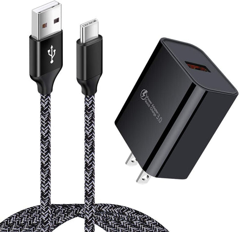 Samsung Galaxy Fast Charging Block & 6FT USB-C Cable for S23/S22 Ultra/S21/S20/S10/A11/A12/A32/A23 5G/A53/A52/A51.