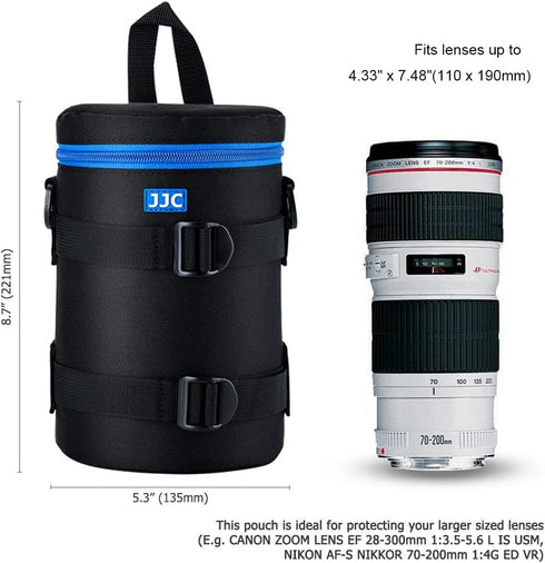 70-200mm f4L 28-300mm f3.5-5.6 70-200mm f4G 80-200mm f2.8D 4.3" 7.4"(D JJC Deluxe Lens Case Pouch Bag for Canon EF IS