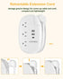 European Travel Plug Adapter with USB C, US to EU Plug Adaptor 3 USB Ports (15.5 W), Type E European Power Strip 3