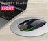TENMOS Wireless Bluetooth Mouse, LED Slim (Bluetooth 5.1 + USB) 2.4GHz Rechargeable Silent Mouse with Type C Adapter,