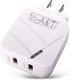 USB Wall Charger 28W Dual Port QC3.0 Fast Charging Block with LED Indicator, USB Cube Adapter for iPhone 14 13 12 11