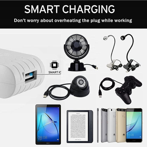 UL Certified 5V 1A Power Adapter USB Wall Charger 1000mA DC Power Supply Compatible with All USB Plug (5Pcs)