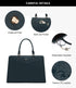 LOVEVOOK 15.6 Inch Laptop Tote Bag for Women, Leather Business Office Work Bag Computer Briefcase with Small Clutch fit