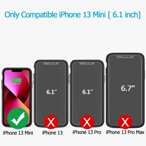 YINGYKJ 13 6500mAh 13 (5.4 inch) Battery Case for iPhone Mini, Enhanced Ultra Thin Portable Protective Power Smart
