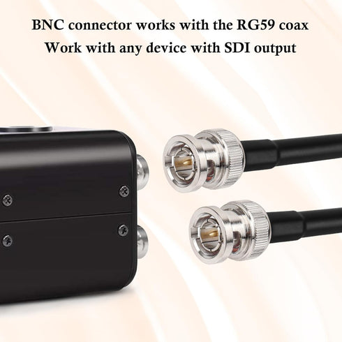 XRDS -RF BNC Compression Connector for RG59 Coaxial Cable, BNC Male Connectors for CCTV and Security Camera