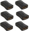 HDMI Female to HDMI Female Coupler Connector Pack, 6pcs Adapter Extender F/F High Speed