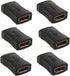 HDMI Female to HDMI Female Coupler Connector Pack, 6pcs Adapter Extender F/F High Speed