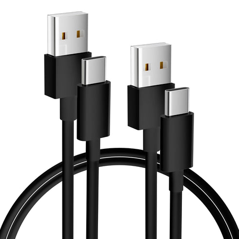 Generic USB A to Type C Cable 2 Pack (Black