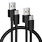 Generic USB A to Type C Cable 2 Pack (Black