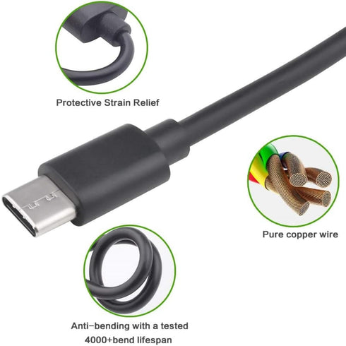 Replacement Charging Cable USB Type-C - Compatible with Samsung Galaxy Buds2 Pro, Galaxy Buds Pro, Galaxy Buds Live,