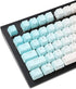 YMDK Double Shot 104 Dyed PBT Shine Through Keyset OEM Profile Keycap Set for Cherry MX Switches Mechanical Keyboard 104 87 61,Blue White Gradient (Only Keycap) by YMDK