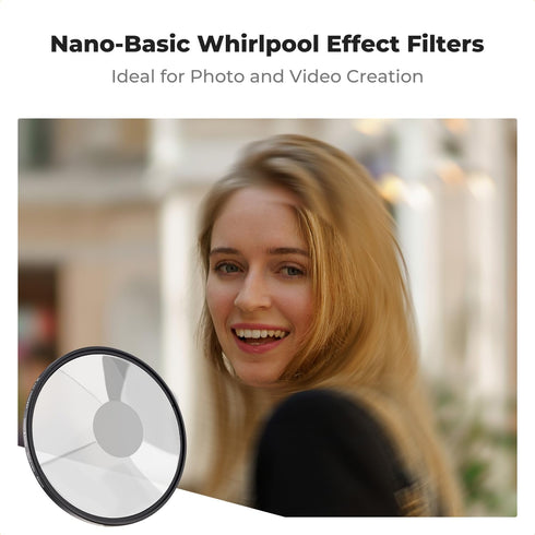 K&F Concept 82mm Spiral Halo Camera Lens Filter, Premium Optical Glass Halo Swirl Special Effect Filter with Cleaning