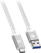 Platinum 3.3' USB Type-C to USB Type A Charge-and-Sync Cable - White