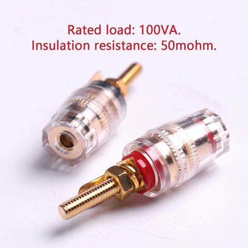 Atoplee 5 Pair Speaker Terminal Binding Post Banana Plug Socket Connector for Amplifier Speaker