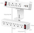 VILONG Desk Clamp Power Strip with 10 AC Outlets, PD20W USB-C, 6ft Extension Cord, Removable Clamp Power Socket