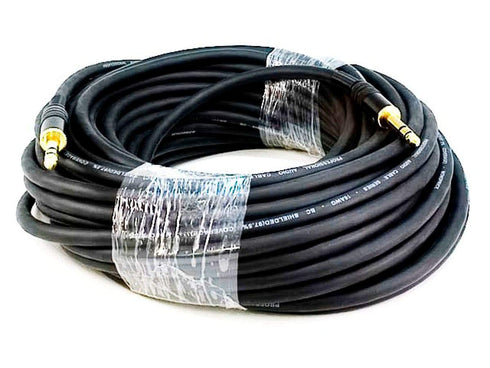 1/4-Inch 25 16AWG, Monoprice TRS Male to Male Cable - Feet - Black, Gold Plated - Premier Series