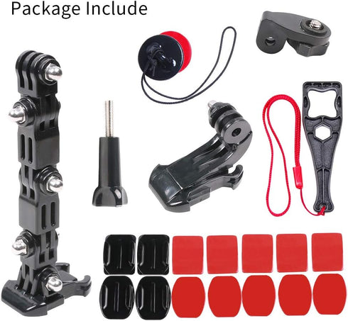 Motorcycle Helmet Chin Mount Kit for GoPro Hero 13 Black, Hero 12/11/10/9/8/7 (2018) and More Action Cameras