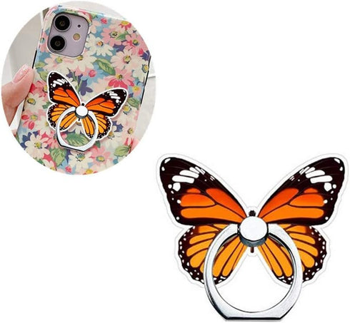 Butterfly Phone Ring Stand Holder, 360 Rotation Finger Ring Grip Stand for Cell Phones and Tablets
