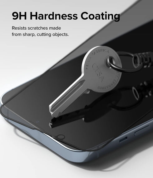 Ringke Privacy Glass Anti-Spy Screen Protector for iPhone 14, 6.1" Full-Coverage Tempered Glass.