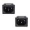 uxcell C14 Panel Mount Plug Adapter, AC 250V 10A 3 Pins IEC Inlet Plug Power Connector Socket Pack of 2