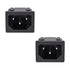 uxcell C14 Panel Mount Plug Adapter, AC 250V 10A 3 Pins IEC Inlet Plug Power Connector Socket Pack of 2