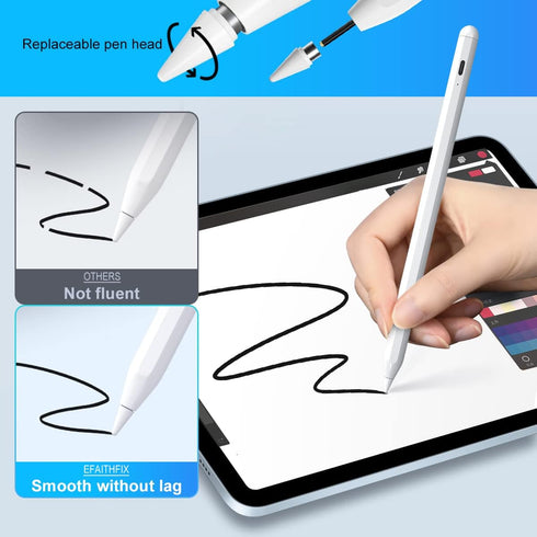 EFAITHFIX Stylus Pen for Touch Screens, Magnetic Design Rechargeable Active Stylus for iOS/Android/Tablet/iPad Pro