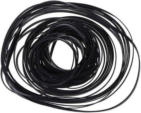Cassette Tape Machine Recorder Rubber Belt, 50Pcs Maintenance Mix Flat for Recorders, CD-ROM, Video Machines