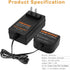 Shentec 20V Li-ion Charger - Compatible with Black & Decker & Porter Cable 20V Batteries